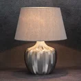 Lampa dekoracyjna ADORE z wytłaczaną szklaną podstawą - ∅ 38 x 48 cm - stalowy 2