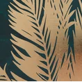 Obraz PALMTREE nadruk na płótnie złotych liści palmowych - 45 x 60 cm - ciemnozielony 2