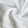 Ręcznik z ozdobną połyskującą bordiurą - 70 x 140 cm - biały 5