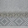 Ręcznik z bawełny zdobiony wzorem w zygzaki z gładką bordiurą - 70 x 140 cm - popielaty 2