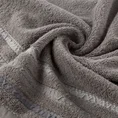 Ręcznik IRENE z puszystej bawełny podkreślony paseczkami - 30 x 50 cm - grafitowy 5