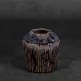 Wazon ceramiczny ALDA o nieregularnym kształcie w stylu boho - ∅ 13 x 14 cm - granatowy 1