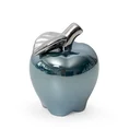 Jabłko - figurka ceramiczna SIMONA z perłowym połyskiem - 11 x 11 x 14 cm - turkusowy 1
