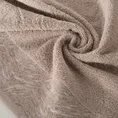 Ręcznik RUBI z żakardową bordiurą z przecieranym wzorem z dodatkiem błyszczącej nici - 70 x 140 cm - beżowy 5