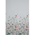 Zasłona DOLLY z półtransparentnej etaminy  z nadrukiem malowanych pędzlem kwiatów - 140 x 270 cm - biały 7