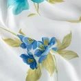 Zasłona ALMA zdobiona  nadrukiem z niebieskimi kwiatami - 140 x 250 cm - biały 8