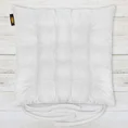 ADORE dwustronna welurowa poduszka siedziskowa na krzesło z dziewięcioma pikowaniami, gramatura 195 g/m2 - 40 x 40 x 6 cm - biały 1