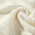REINA LINE Ręcznik z bawełny zdobiony wzorem w zygzaki z gładką bordiurą - 50 x 90 cm - kremowy 5