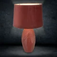 Lampka SENA na ceramicznej podstawie z welwetowym abażurem - ∅ 19 x 64 cm - różowy 1