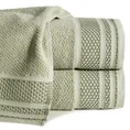 Ręcznik bawełniany SUZANA o ryżowej strukturze z żakardową bordiurą - 70 x 140 cm - miętowy 1