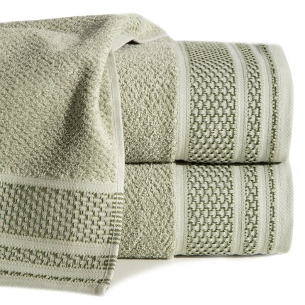 Zdjęcia - Ręcznik  bawełniany SUZANA o ryżowej strukturze z żakardową bordiurą 50 x 9