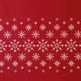 Świąteczna zasłona NOEL z welwetu z motywem śnieżynek - 140 x 250 cm - czerwony 3