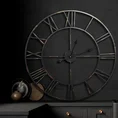 Dekoracyjny zegar ścienny w stylu vintage z metalu - 70 x 5 x 70 cm - czarny 5