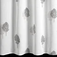 Firana z matowej etaminy zdobiona  błyszczącym nadrukiem z drzewami - 140 x 250 cm - stalowy 3
