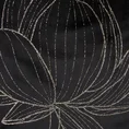 Bieżnik welwetowy BLINK 12 z welwetu z dużym wzorem kwiatu lotosu - 35 x 220 cm - czarny 5