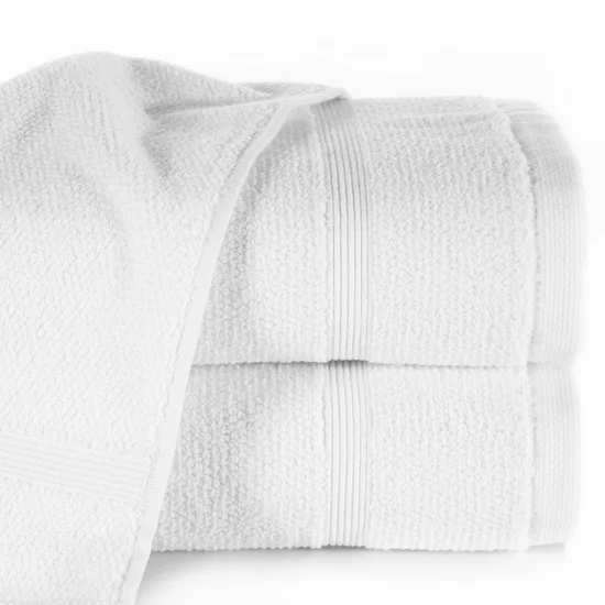Ręcznik klasyczny o charakterystycznym splocie - 70 x 140 cm - biały