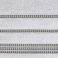 Ręcznik AMANDA z ozdobną bordiurą w pasy - 30 x 50 cm - srebrny 2