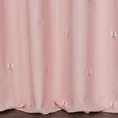 Zasłona WENDY z kokardkami z efektem 3D - 140 x 250 cm - różowy 3