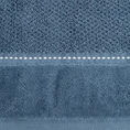 Ręcznik SALADO o ryżowej strukturze ze stebnowaniem i welwetową bordiurą - 50 x 90 cm - niebieski 2