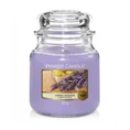 YANKEE CANDLE - Średnia świeca zapachowa w słoiku - Lemon Lavender - ∅ 11 x 13 cm - różowy 1