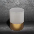 LIMITED COLLECTION Świecznik BLANCA biało-złoty ze szkła artystycznego MAGIA BIELI - ∅ 15 x 20 cm - biały 1