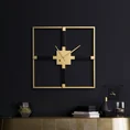 Dekoracyjny zegar ścienny z metalu w stylu nowoczesnym, kwadratowy - 40 x 5 x 40 cm - czarny 6