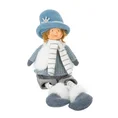 Figurka świąteczna DOLL lalka w zimowym stroju z miękkich tkanin - 16 x 10 x 45 cm - niebieski 1