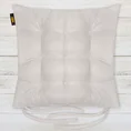 ADORE dwustronna welurowa poduszka siedziskowa na krzesło z dziewięcioma pikowaniami, gramatura 195 g/m2 - 40 x 40 x 6 cm - popielaty 1