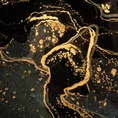 Obraz AURORA  abstrakcyjny ze złotym nadrukiem na czarnym tle - 53 x 73 cm - grafitowy 2