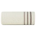 Ręcznik IRENE z puszystej bawełny podkreślony paseczkami - 70 x 140 cm - kremowy 3