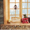 Ozdoba świąteczna - zawieszka z filcową choinką i dzwoneczkami - 19 x 2 x 30 cm - brązowy 2