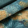NOVA PRINT komplet pościeli NIKA 30 z satyny bawełnianej z motywem liści lilii wodnej - 160 x 200 cm - ciemnoturkusowy 5