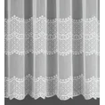 Firany ADELAIDA na okno balkonowe zdobione haftem w formie poziomych fal - 400 x 145 cm - biały 3