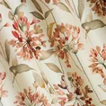 Zasłona JENNY o strukturze naturalnej tkaniny z nadrukiem pięknych kwiatów - 140 x 250 cm - naturalny 7