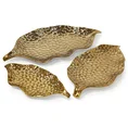 Liść - patera ceramiczna złota - 40 x 19 x 4 cm - złoty 2