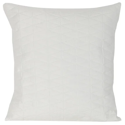 Poszewka jednokolorowa BONI pikowana w geometryczny wzór techniką hot press Poszewka jednokolorowa BONI pikowana w geometryczny wzór techniką hot press - 40 x 40 cm