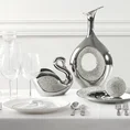 Wazon ceramiczny PAMELA z kryształkami - 21 x 11 x 18 cm - srebrny 3