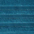 Ręcznik z żakardową bordiurą z wzorem w jodełkę i srebrną nitką - 70 x 140 cm - turkusowy 2