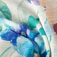 Zasłona AMELIA z tkaniny z dodatkiem lnu z barwnym kwiatowym motywem - 140 x 260 cm - naturalny 8