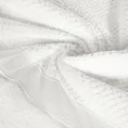 EUROFIRANY PREMIUM Ręcznik MILAN z puszystej bawełny frotte o ryżowej strukturze z błyszczącą bordiurą - 50 x 90 cm - biały 5