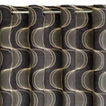 Zasłona POLA z welwetu z symetrycznym falującym wzorem - 140 x 250 cm - czarny 4