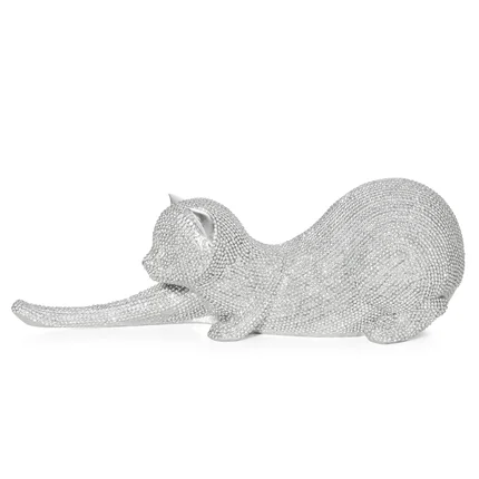 KOT - figurka dekoracyjna ELDO 1 o drobnym strukturalnym wzorze KOT - figurka dekoracyjna ELDO 1 o drobnym strukturalnym wzorze - 26 x 9 x 9 cm