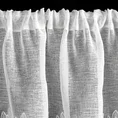 Zazdrostka z matowej etaminy zdobiona gipiurą - 150 x 60 cm - biały 5