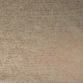 Zasłona z welwetu z ozdobnym pasem z miedzianym połyskiem w górnej części - 140 x 250 cm - ciemnobeżowy 7