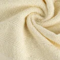 Ręcznik ALINE klasyczny z bordiurą w formie tkanych paseczków - 70 x 140 cm - kremowy 5