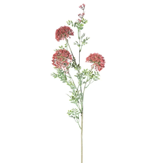 KRWAWNIK kwiat sztuczny dekoracyjny - dł. 90 cm śr. kwiat 7 cm - czerwony