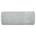 Ręcznik z welurową bordiurą przetykaną błyszczącą nicią - 30 x 50 cm - stalowy 3