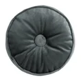 Poduszka w kształcie walca z miękkiego welwetu z wypełnieniem - 20 x 45 cm - grafitowy 2