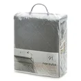 DESIGN 91 narzuta welwetowa pikowana metodą hot press w wzór karo - 170 x 210 cm - stalowy 6