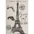 Obraz PARIS nadruk na płótnie wieża Eiffla w stylu vintage - 60 x 90 cm - beżowy 1